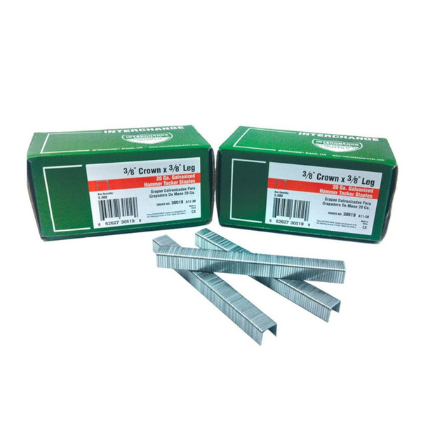 30519 Staple  3/8  20GA  3/8  Galvanized  Interchange  (5000/BX)