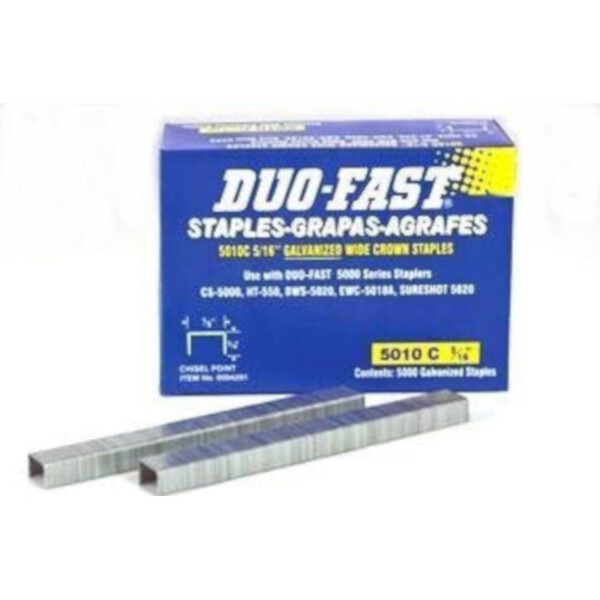 4291 Staple  1/2  20GA  15/16  Galvanized  Duofast  (5000/BX)