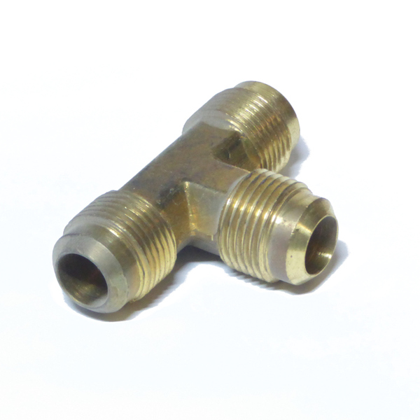 444 SAE 45° Flare Union Tee 1/4 Brass