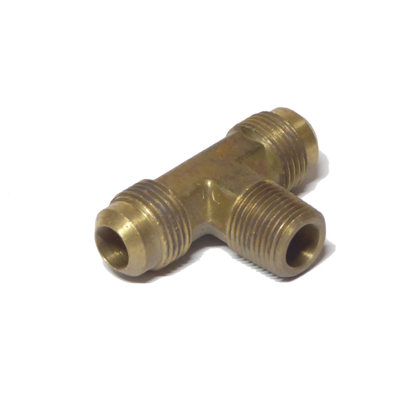 45666 SAE 45° Flare Branch Tee 3/8 X 3/8 MPT Brass