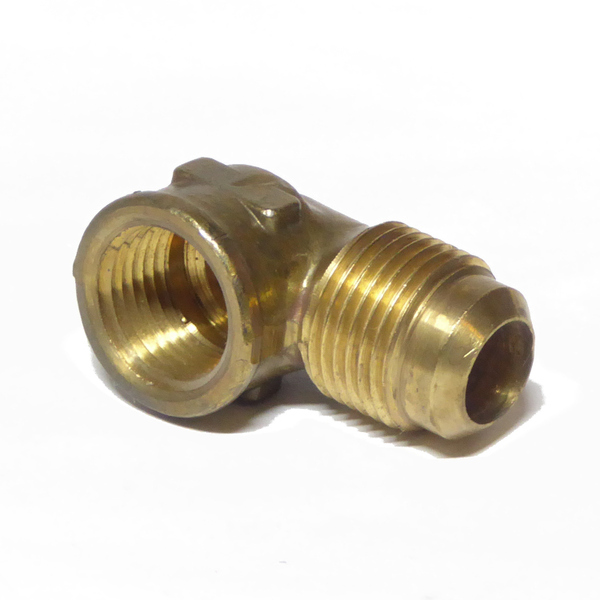 506 SAE 45° Flare Street Elbow 90° 3/8 X 3/8 FPT Brass