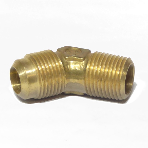 5444 SAE 45° Flare Elbow 90° 1/4 X 1/4 MPT Brass