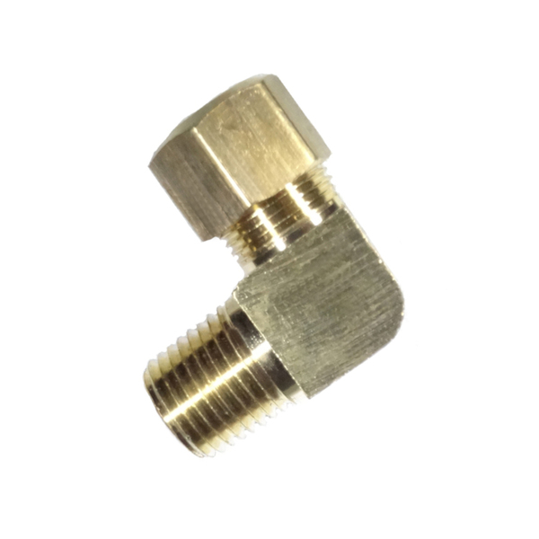 696 Compression 3/8 X 1/4 Male Elbow  Brass