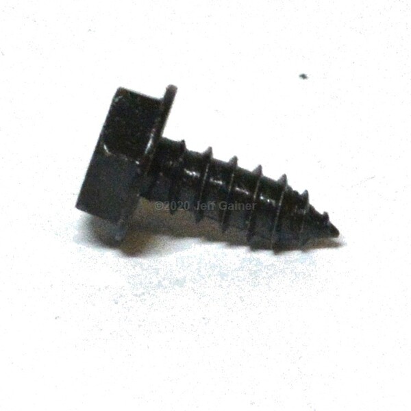 HMS287BZ Hex Washer Head Slotted Sheet Metal Screw Type AB #10 X 3/8 Black Zinc