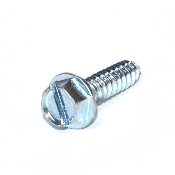 HMS133 Hex Washer Head Slotted Sheet Metal Screw #6 X 3/4  Zinc Plated