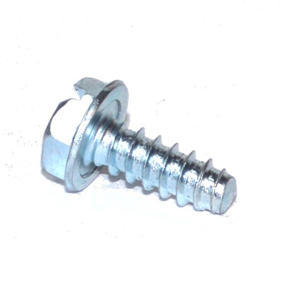 HMSB135 Hex Washer Head Slotted Sheet Metal Screw Type B #6 X 1  Zinc Plated