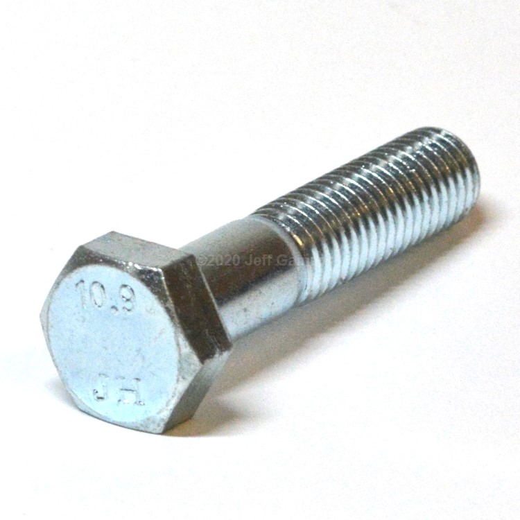 Hex Head Cap Screw M10-1.50 X 16  Class 10.9 Zinc Plated