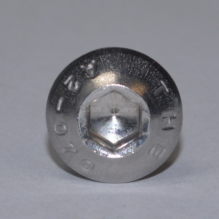 SMBCS408 Button Head Socket Cap Screw M4-0.70 X 20  Type A2 Stainless Steel