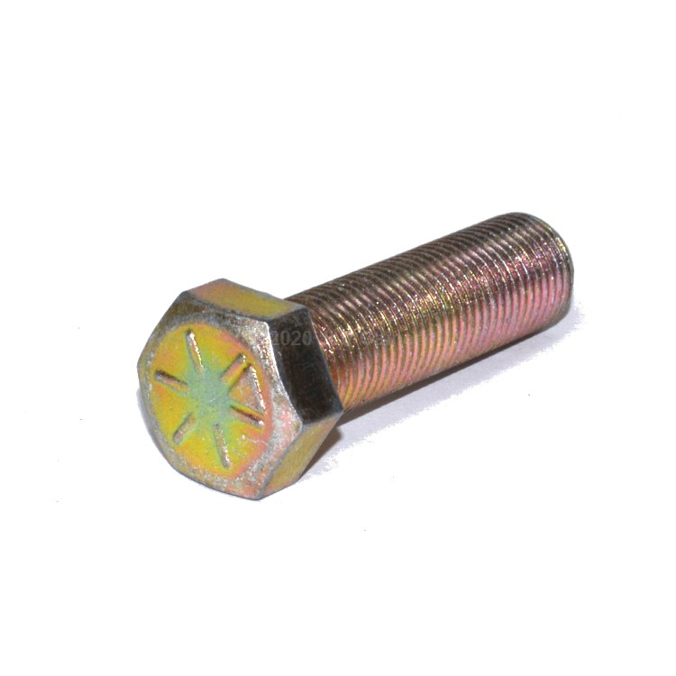 Hex Head Tap Bolt 9/16-18 X 2  Grade 8 Yellow Zinc Plated