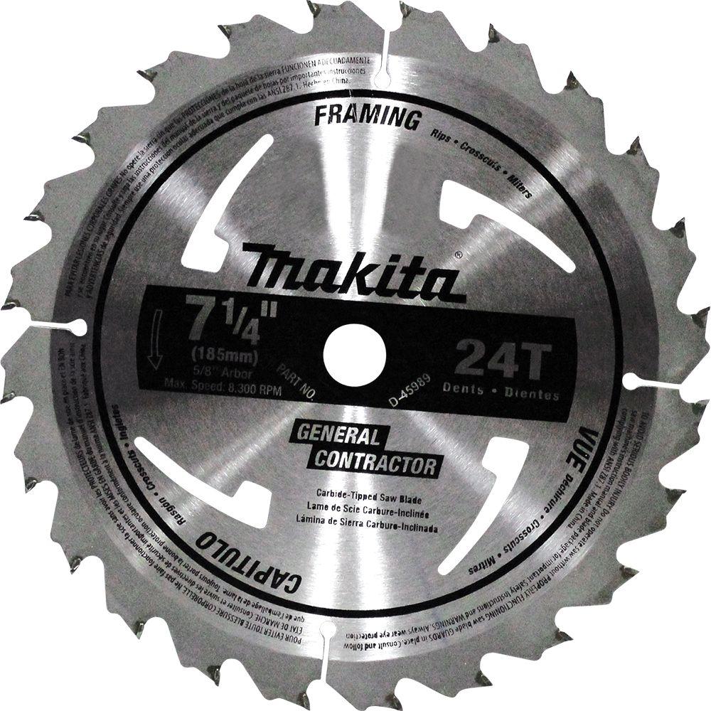 Blade 7 1/4 Framing 24 Tooth Carbide  Makita®
