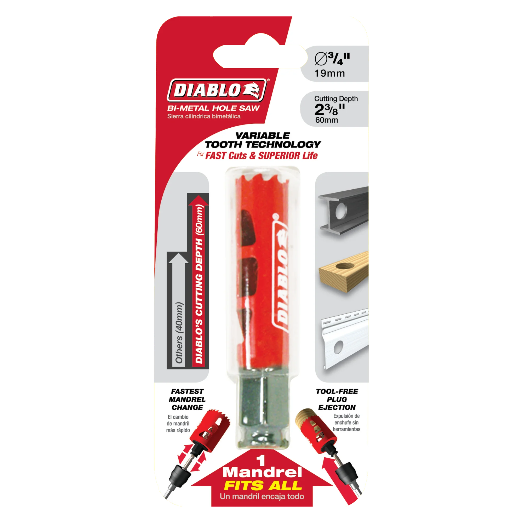 DHS0750 Hole Saw 3/4 Bi-Metal  Diablo