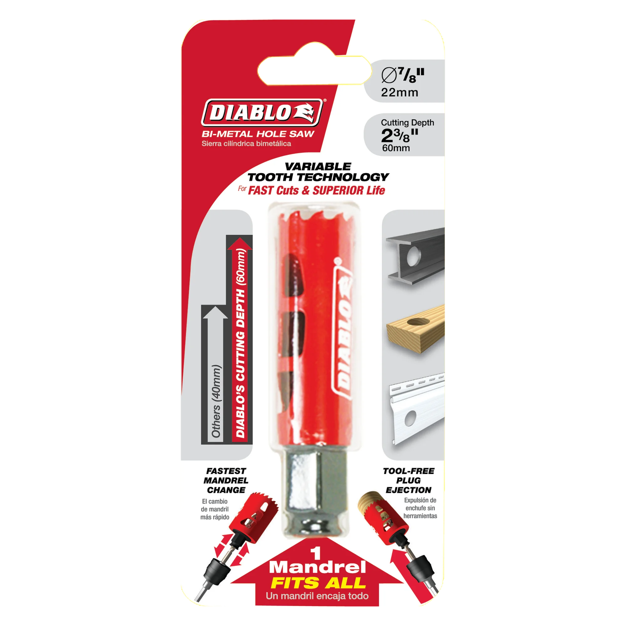 DHS0875 Hole Saw 7/8 Bi-Metal  Diablo