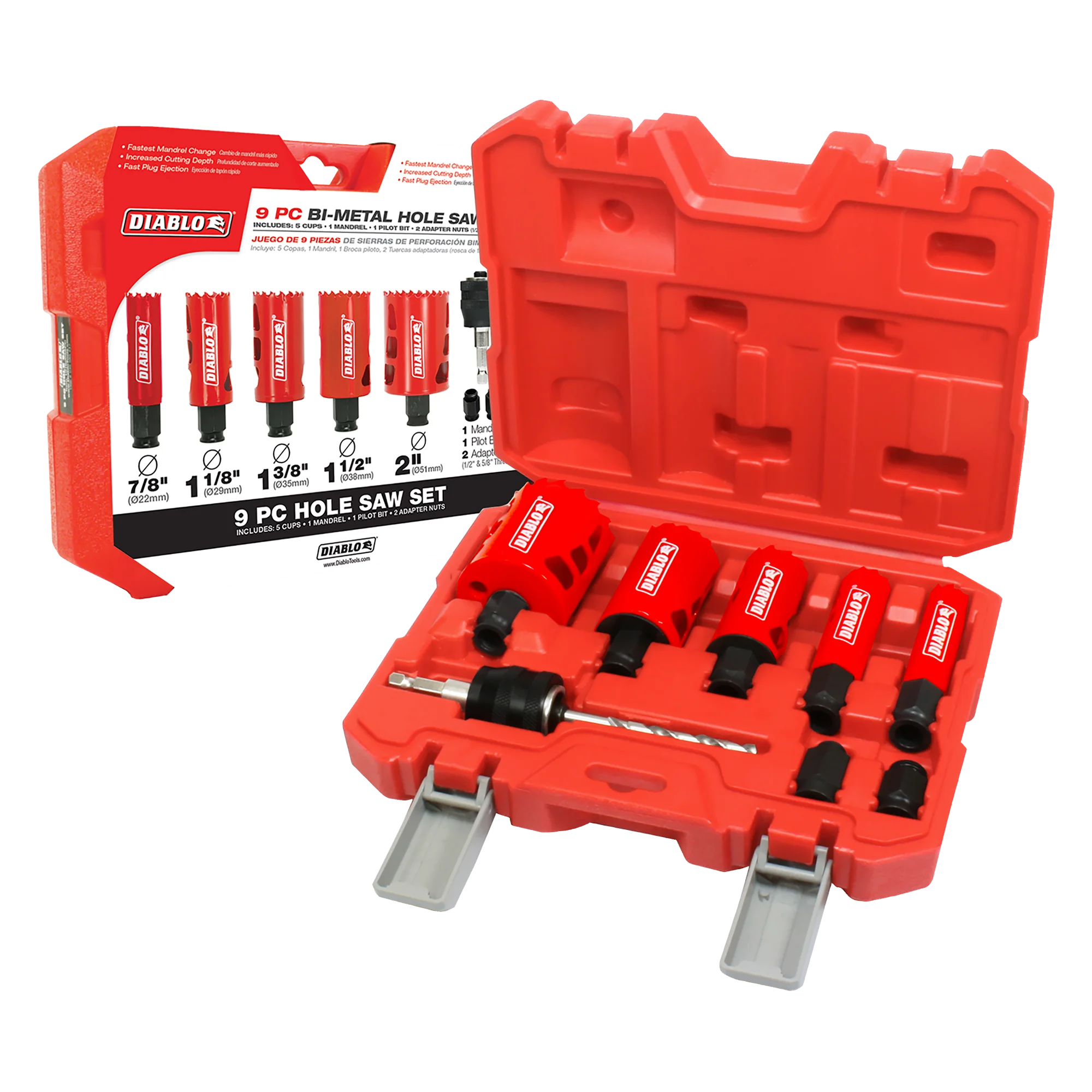 Hole Saw Set Bi-Metal (9-pc)  Diablo
