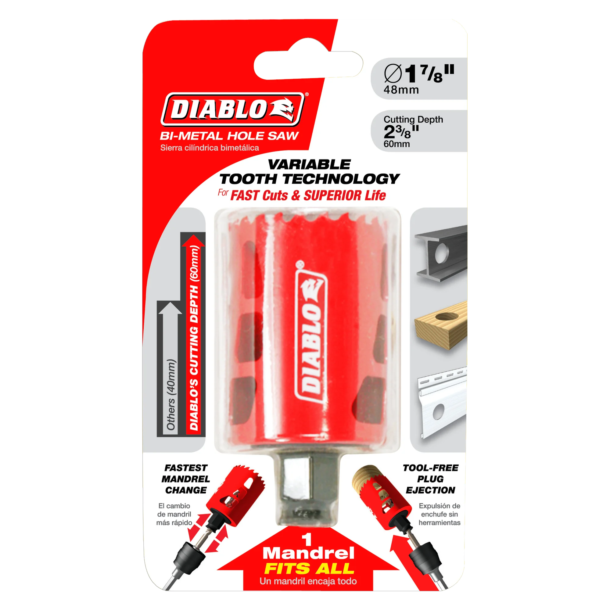 DHS1875 Hole Saw 1 7/8 Bi-Metal  Diablo