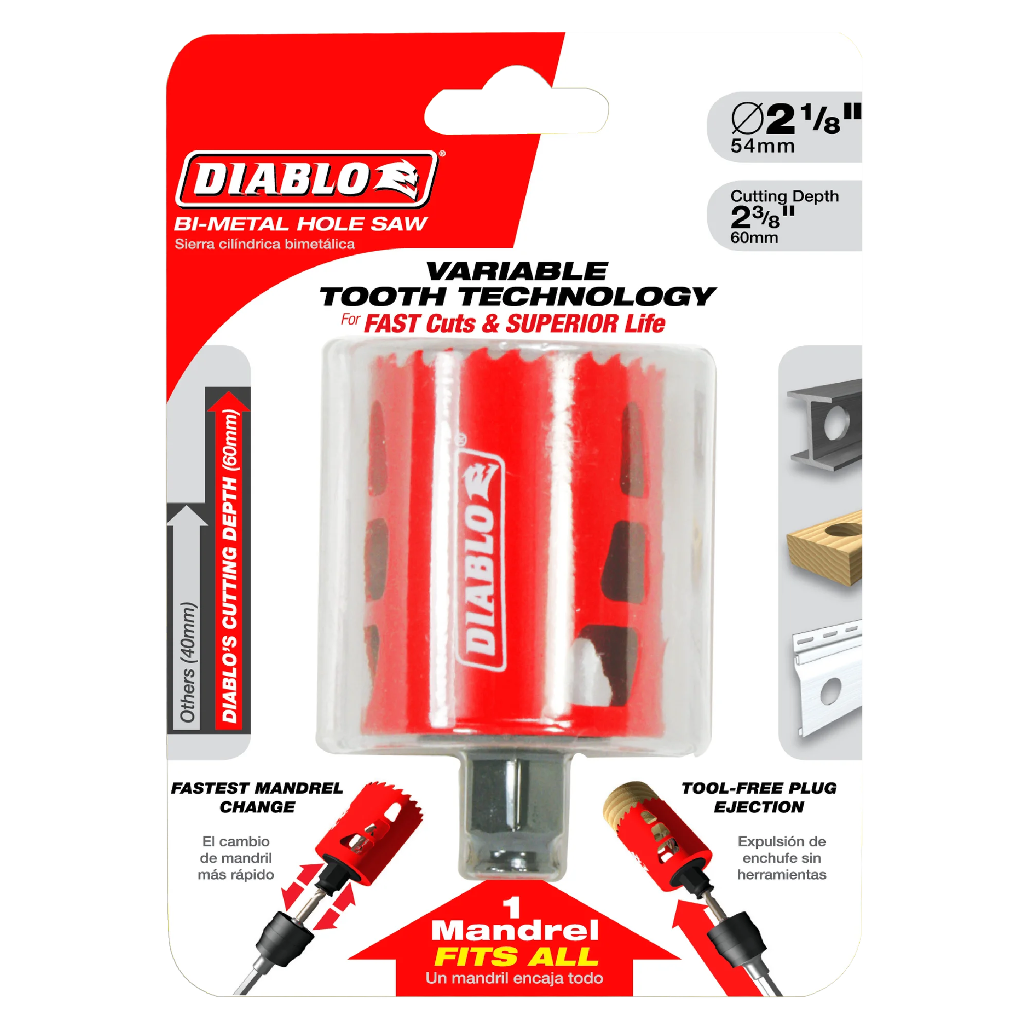 DHS2125 Hole Saw 2 1/8 Bi-Metal  Diablo