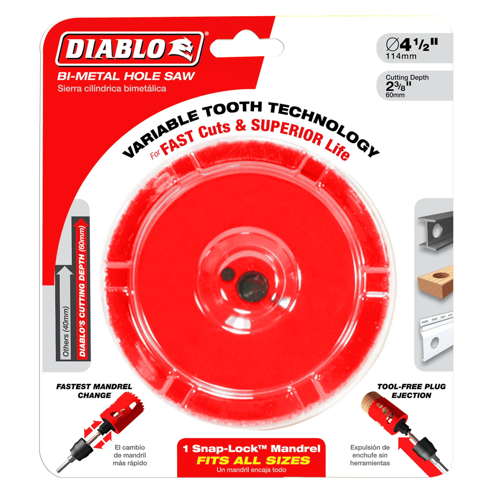 DHS4250 Hole Saw 4 1/4 Bi-Metal  Diablo