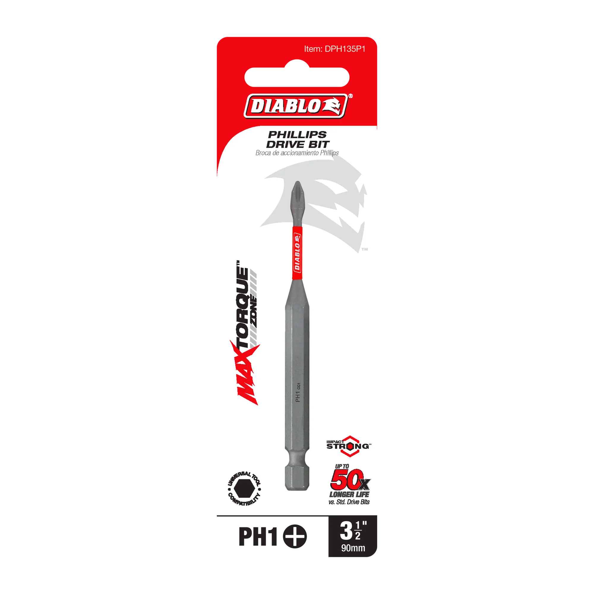 DPH135B Phillips Bit #1 x 3 1/2  Diablo®