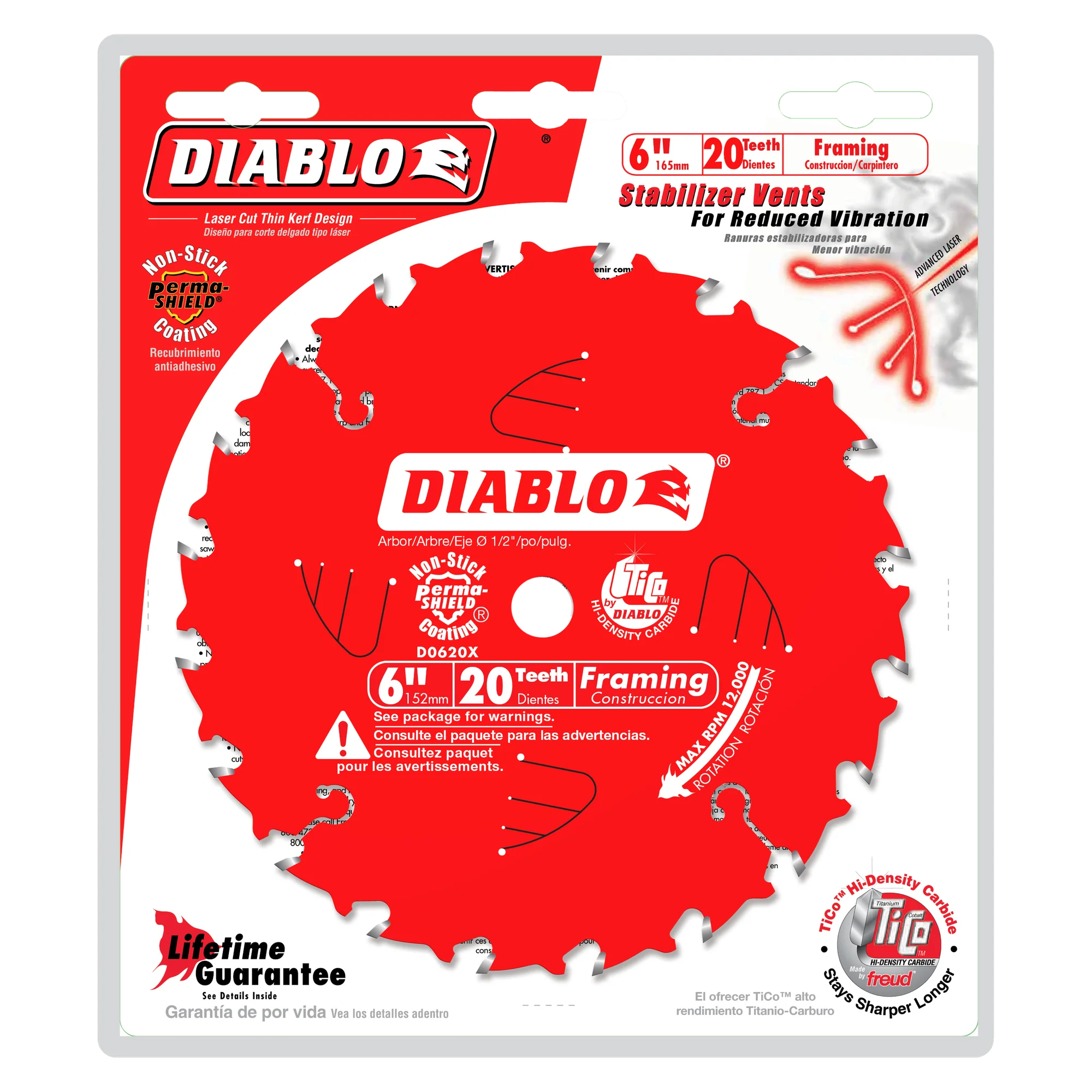 D0620X Blade 6 x 20 Tooth Framing Wood  Diablo®
