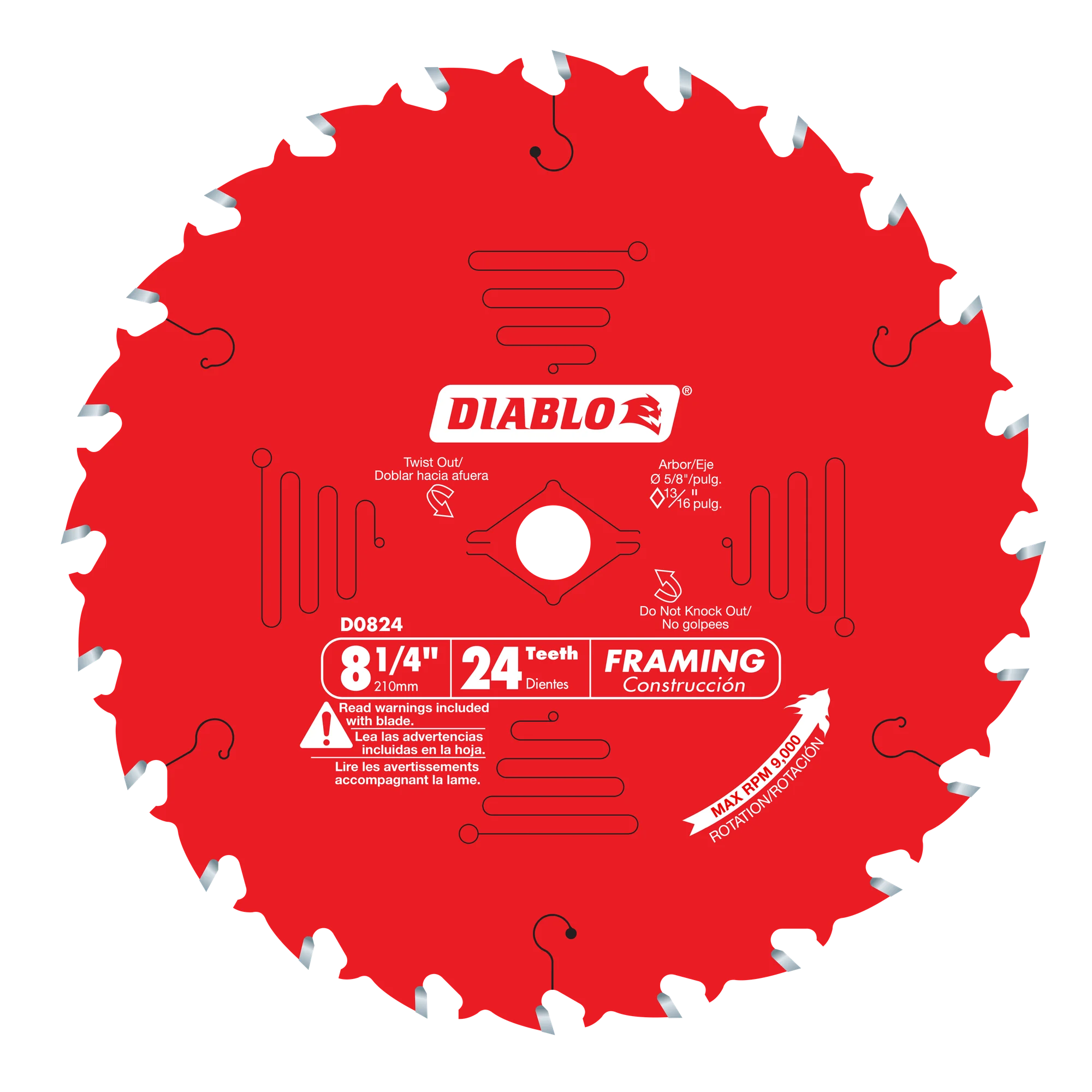 Blade 8 1/4 x 24 Tooth Framing Wood  Diablo®