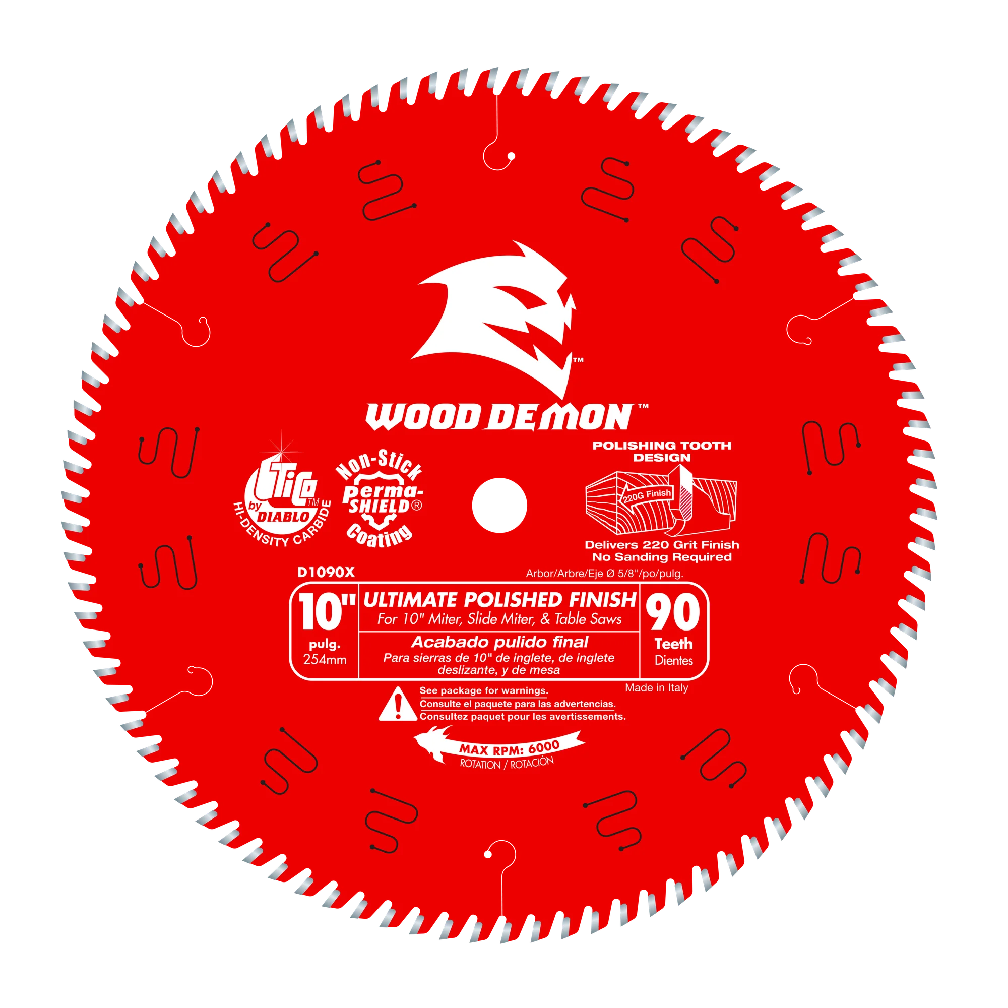 Blade 10 x 90 Tooth Ultimate Polish Wood Demon™  Diablo®