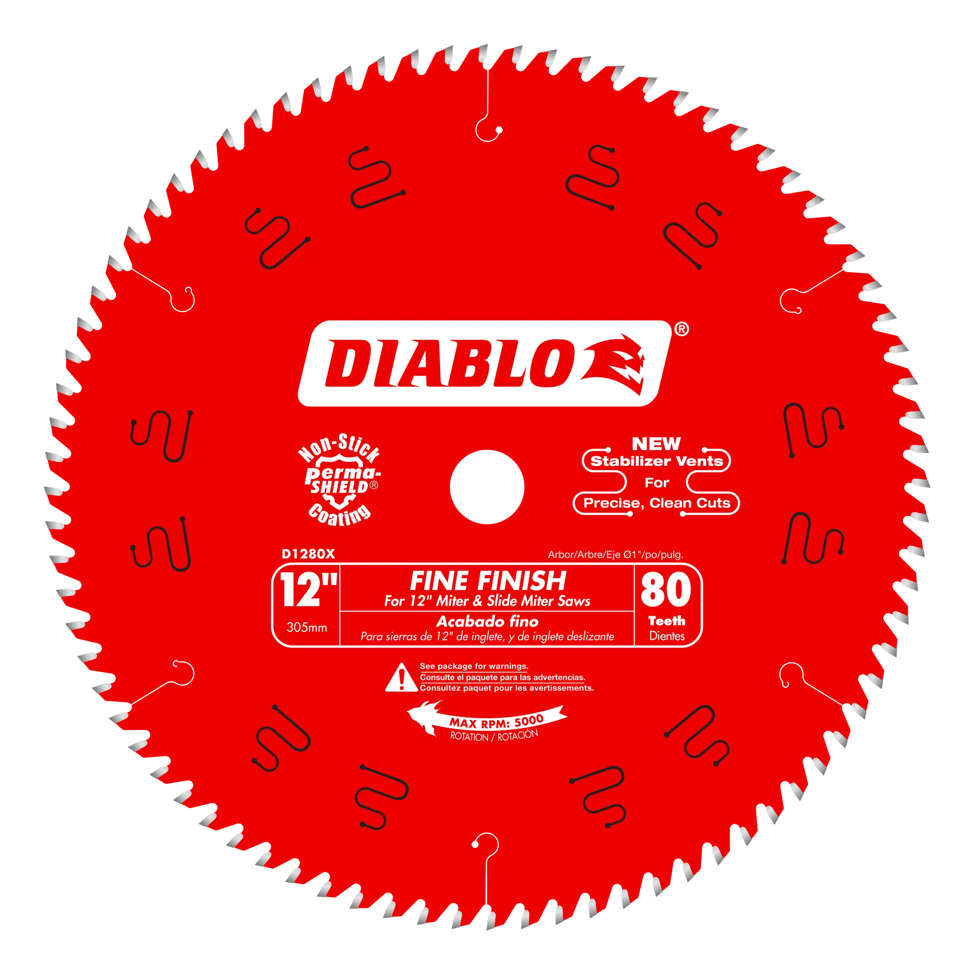 Blade 12 x 80 Tooth Fine Finish Wood  Diablo®