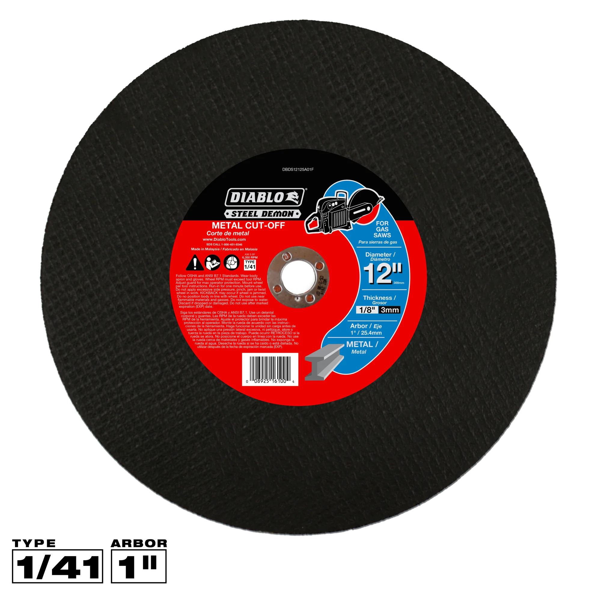 Cut Off Disc 12 T1  Steel Demon™ Diablo®