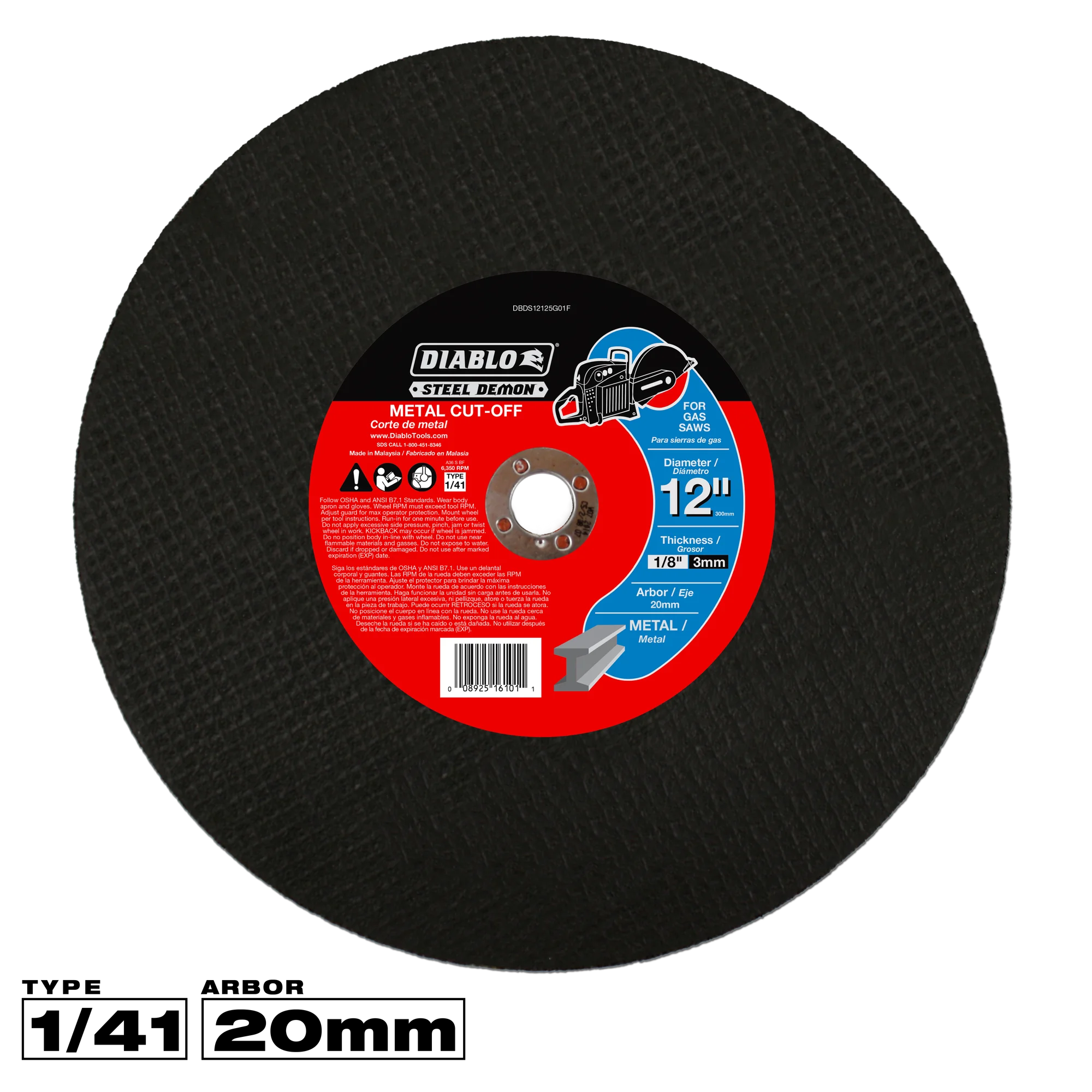 Cut Off Disc 12 x 20mm  Steel Demon™ Diablo®