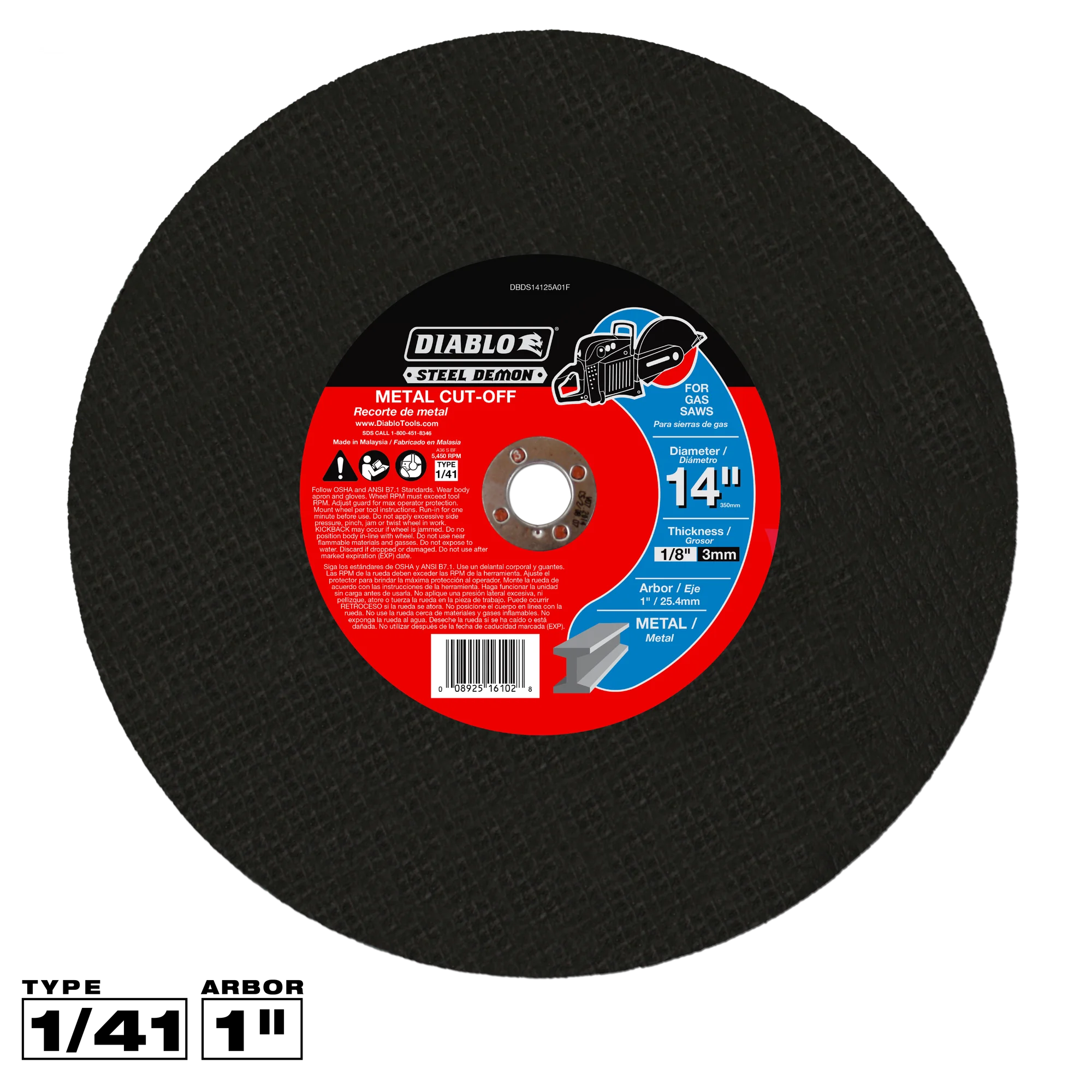 Cut Off Disc 14 x 1  Steel Demon™ Diablo®