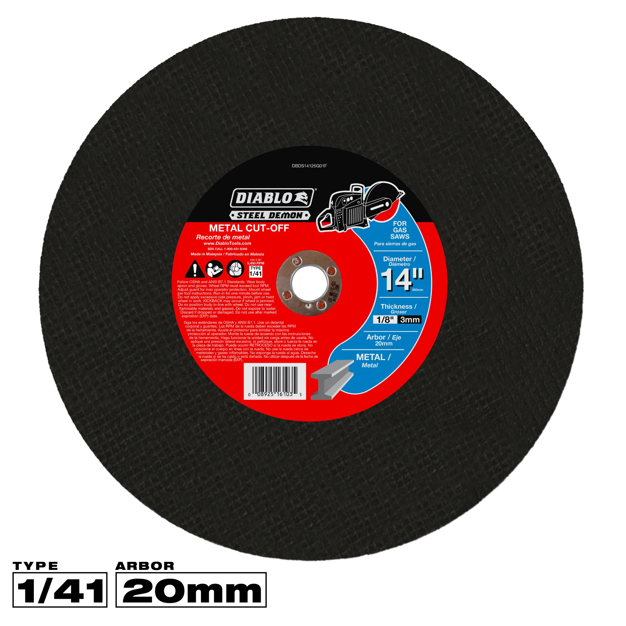 Cut Off Disc 14 x 20mm  Steel Demon™ Diablo®