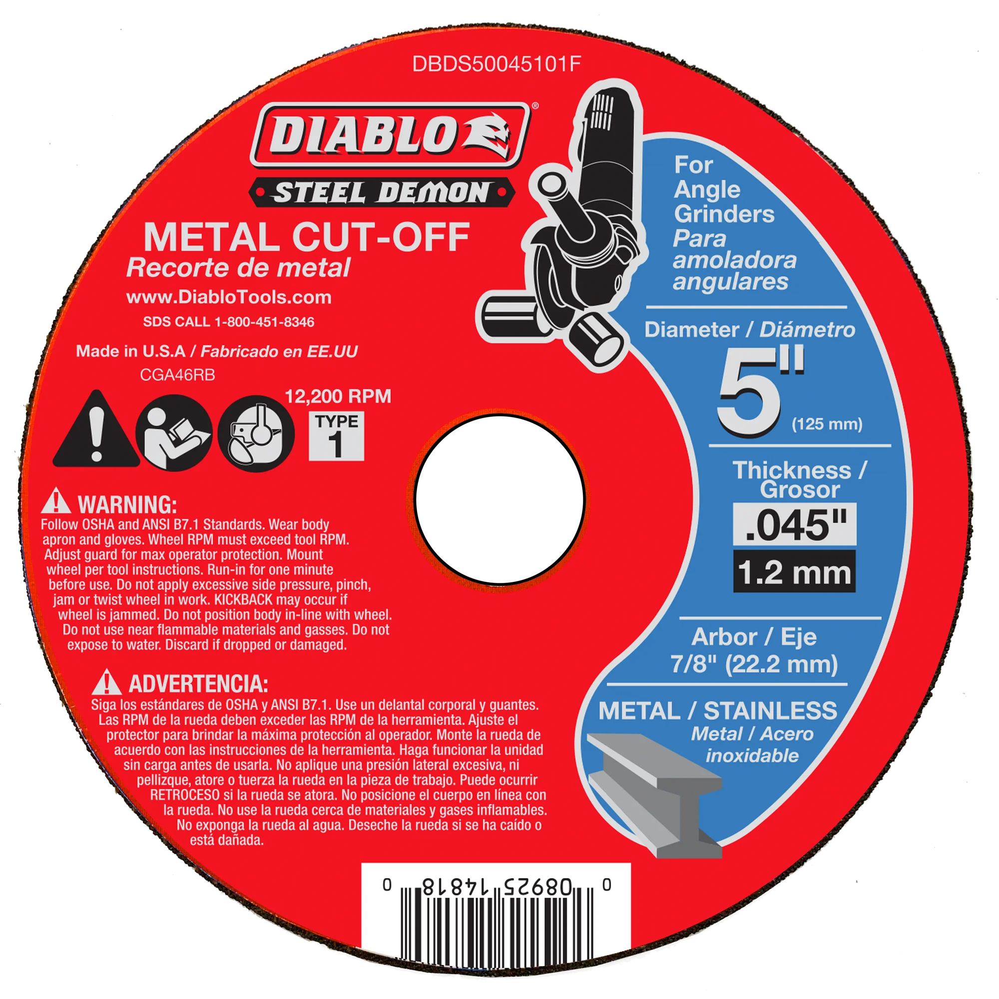 Cut Off Disc 5 T1  Steel Demon™ Diablo®