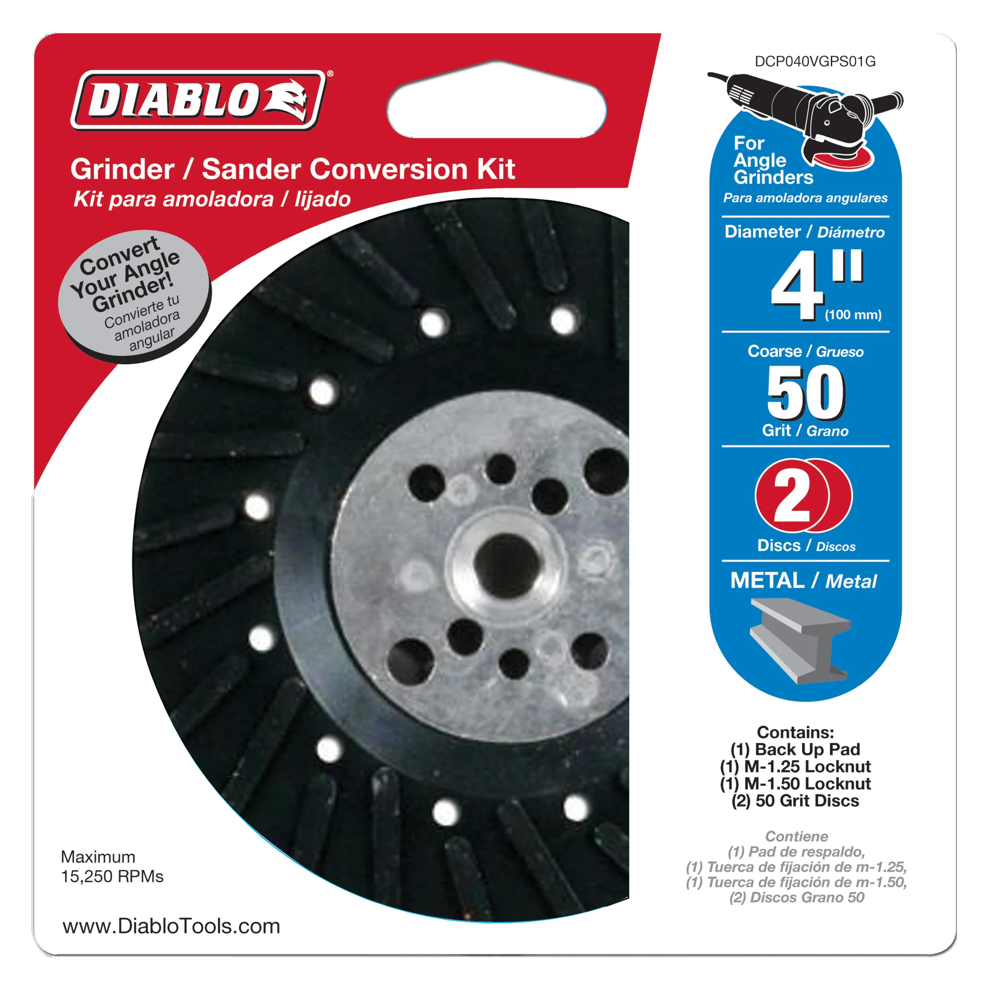 DCP040VGPS01G Conversion Kit 4 Grinder to Sander  Diablo®