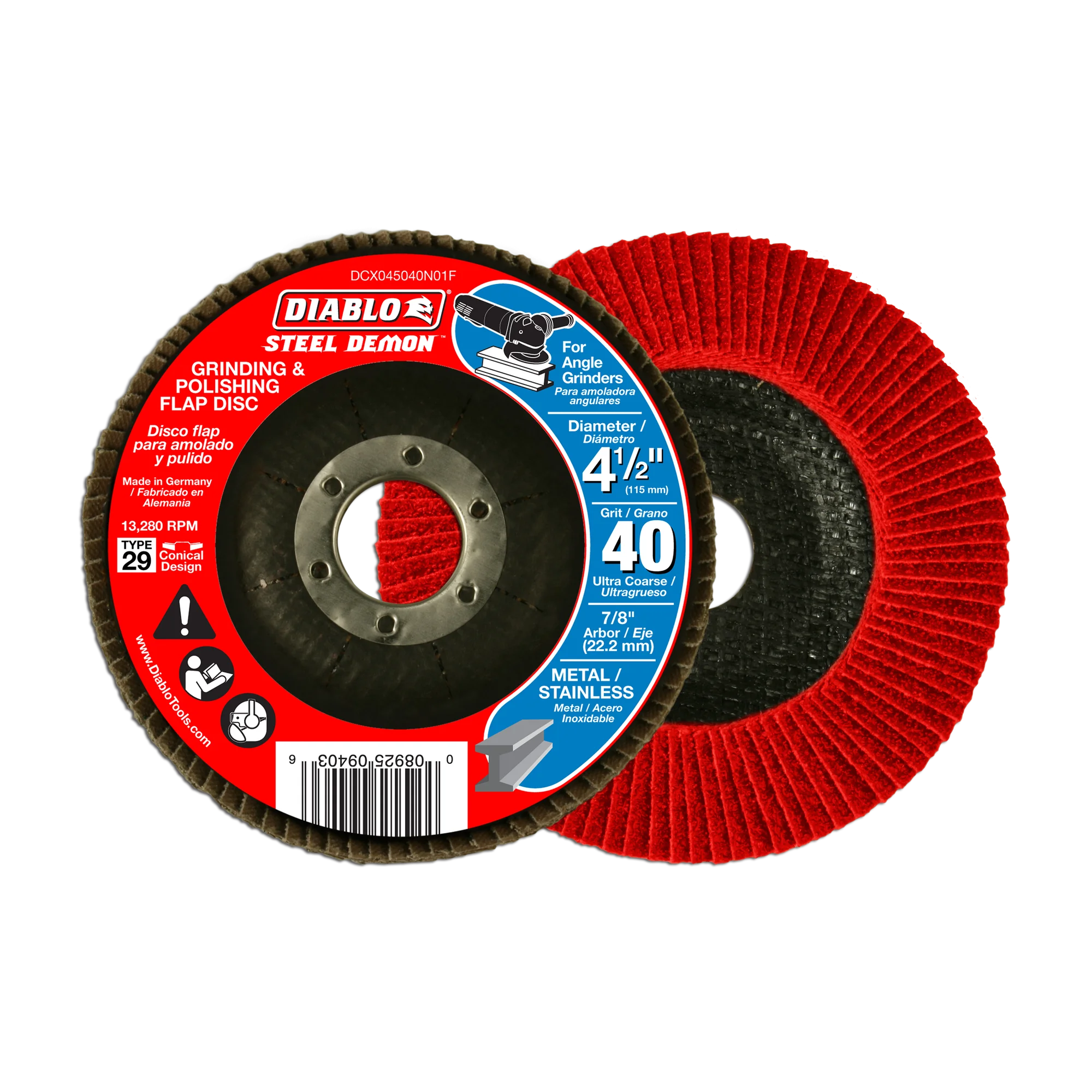 Flap Disc 4 1/2 40 Grit Type 29  Diablo®