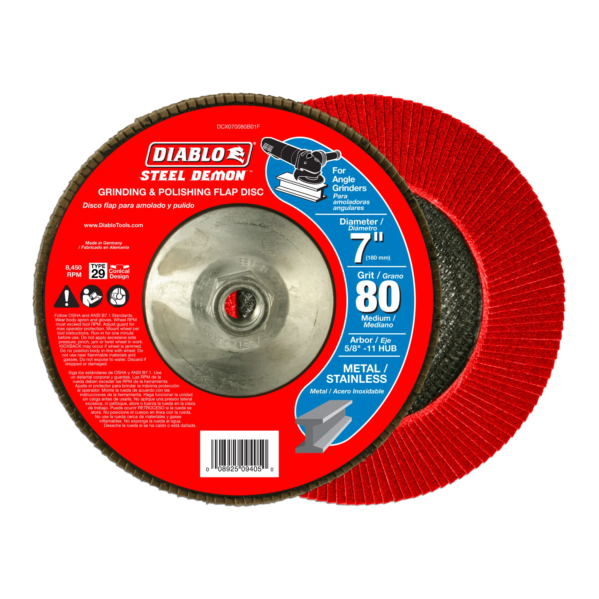 Flap Disc 7 80 Grit  Steel Demon™ Diablo®