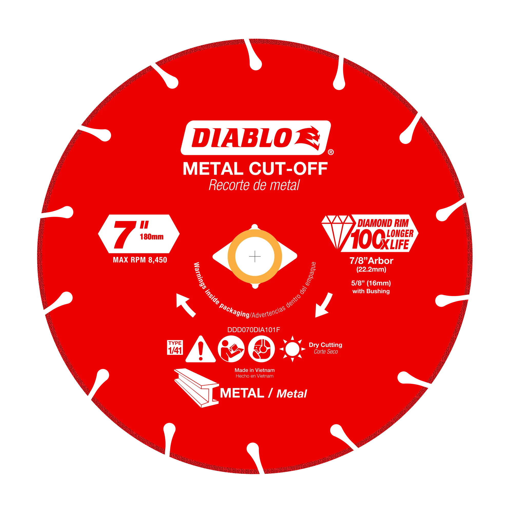 Cut Off Disc 7 Diamond Metal  Diablo®