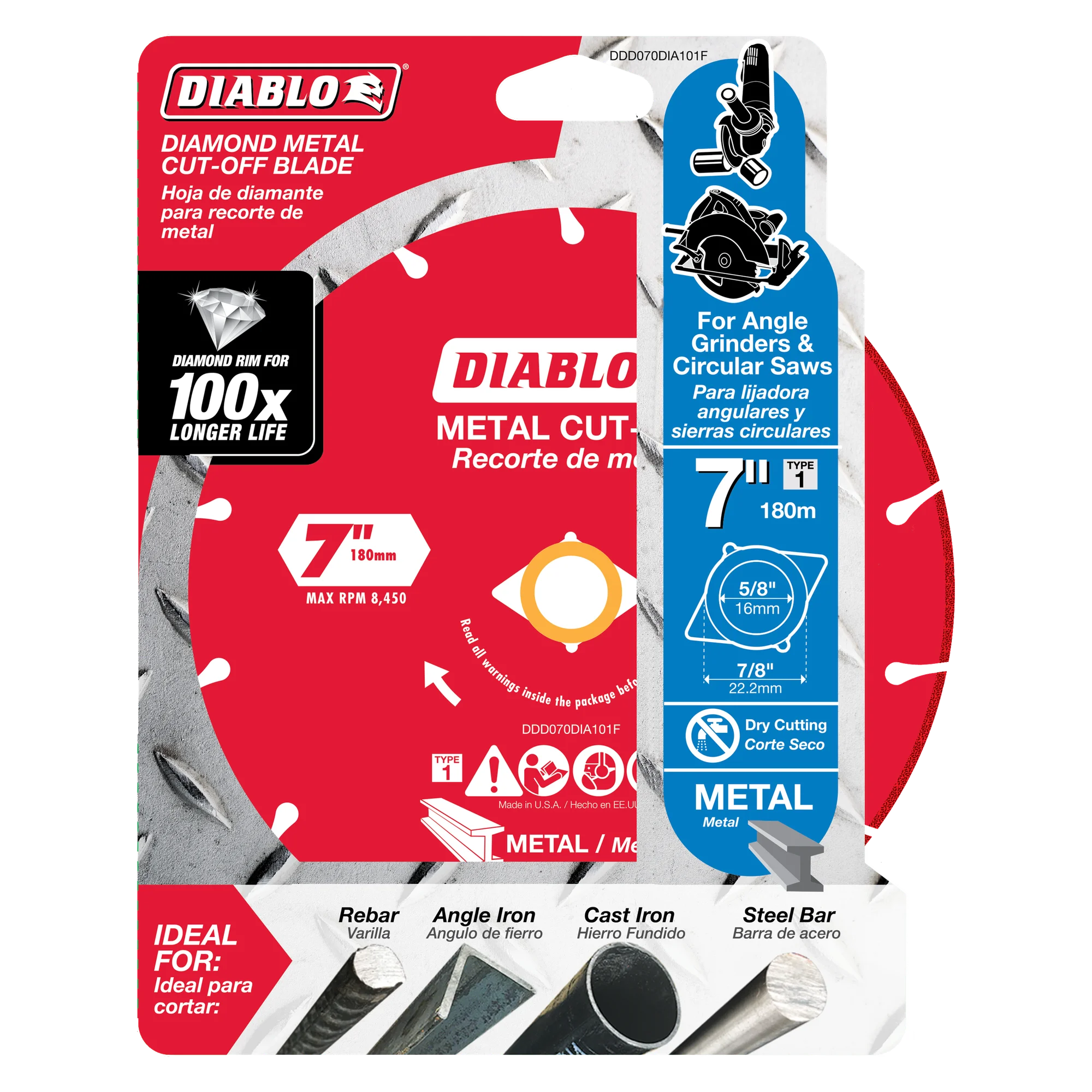 DDD070DIA101F Cut Off Disc 7 Diamond Metal  Diablo®