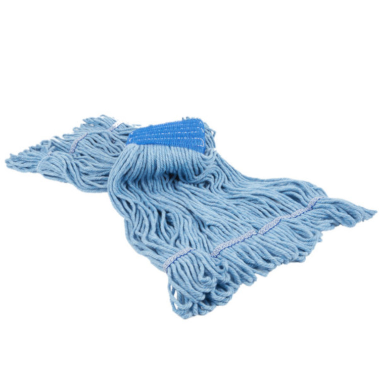 Wilen Atomic Loop Looped-End Wet Mop Head, Blue, Pack Of 12