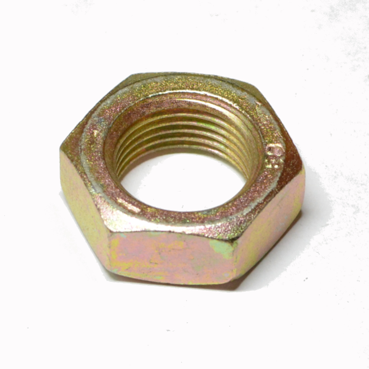 Hex Jam Nut 1-14  Grade 8 Yellow Zinc Plated