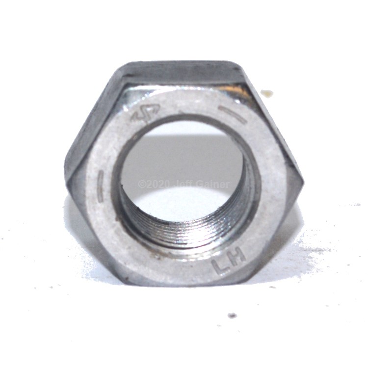 LHF0210 Finished Hex Nut 1/4-28  Grade 5 Plain Left Hand Thread
