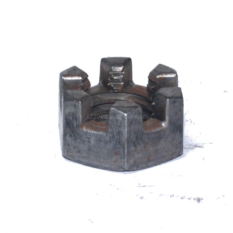 Slotted Hex Nut 3/8-16  Grade 2 Plain