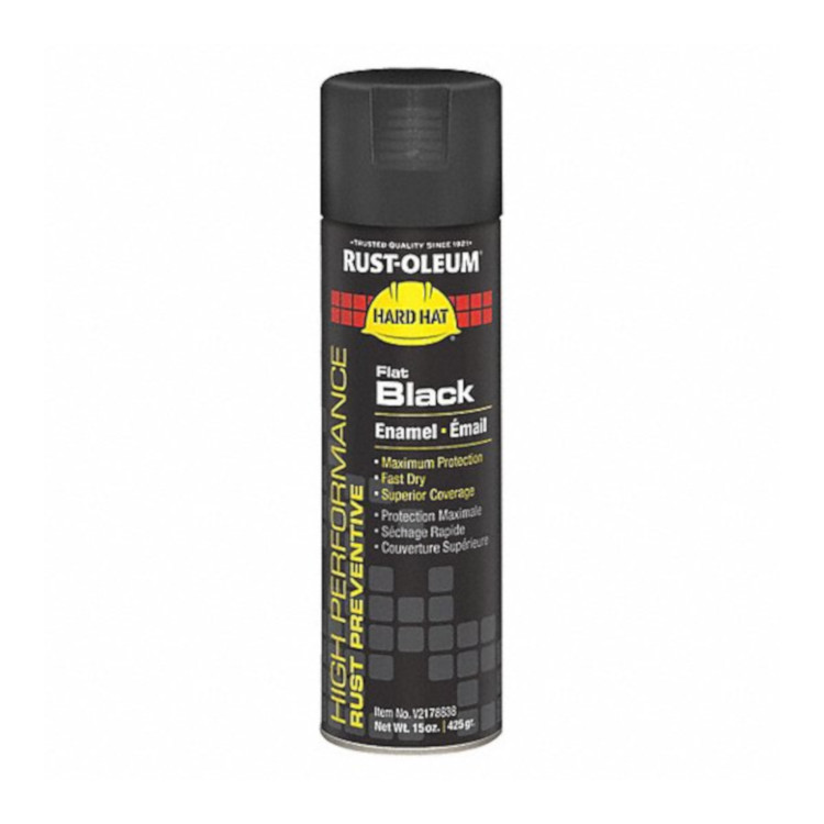 Spray Paint  Flat Black  (Rust-Oleum® HardHat)