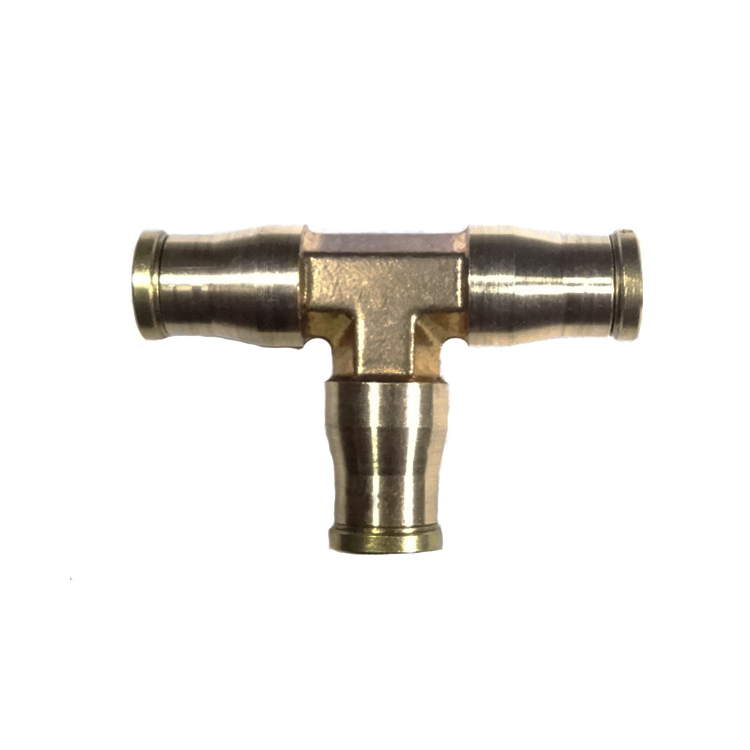 Poly Push Union Tee 1/8 X 1/8   Brass