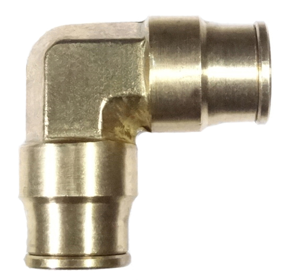 Poly Push Union Elbow 1/4 x 1/4  Brass