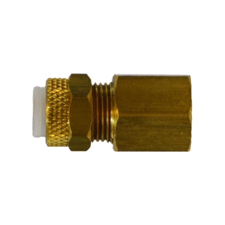 Poly Tube Female Connector 5/16 x 1/4 FPT  Brass