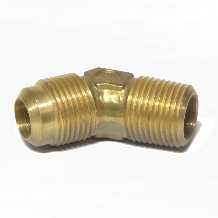 SAE 45° Flare Elbow 45° 5/8 X 1/2 MPT Brass