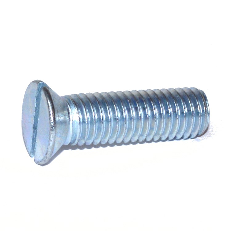 MF488 Flat Head Slotted Machine Screw 5/8-11 X 1 3/4  Zinc Plated