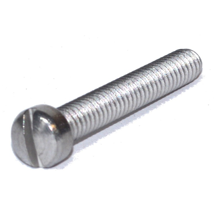 Fillister Head Slotted Machine Screw 1/4-20 X 1 3/4  Zinc Plated