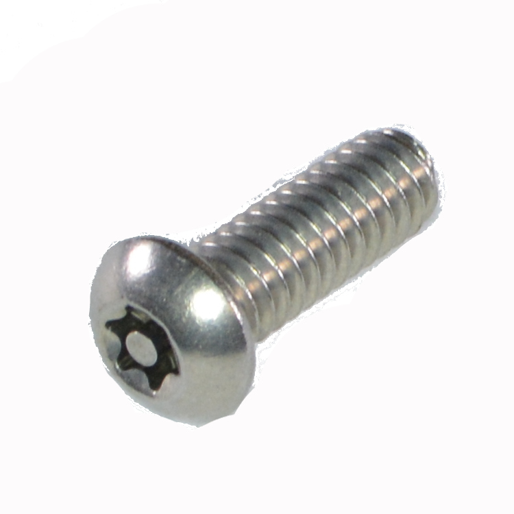 Button Head Socket Cap Screw Torx 1/4-20 X 1/2  Type 304 Stainless Steel W/ Pin