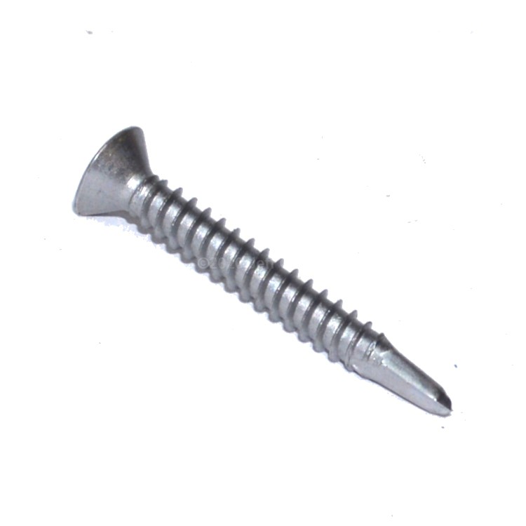 SFTK390 Flat Head Phillips Drive Self Drilling Screw #14 X 1 1/4 Type 410 Stainless Steel