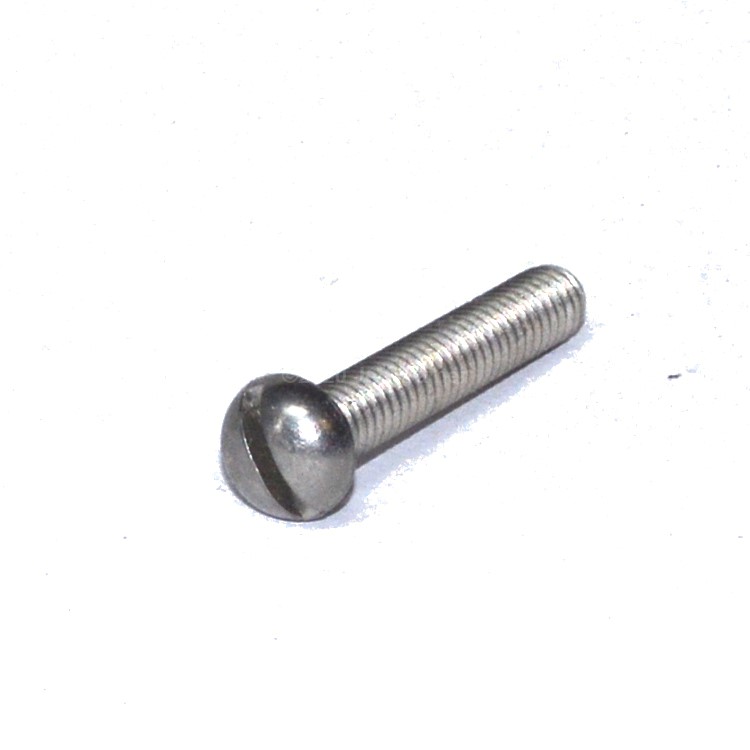 Round Head Slotted Machine Screw #8-32 X 1  Type 304 Stainless Steel