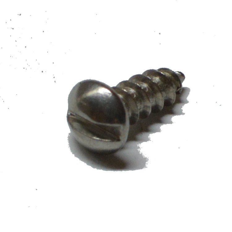 Wood Screw #6 X 3/8 Round Head Slotted  Type 304 Stainless Steel